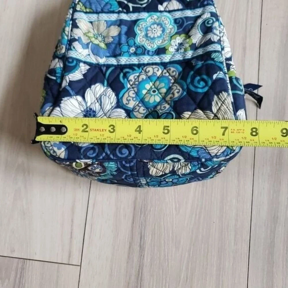 Vintage Vera Bradley Laptop Case & Lunch Bag Blue Floral Quilted Set Made in USA